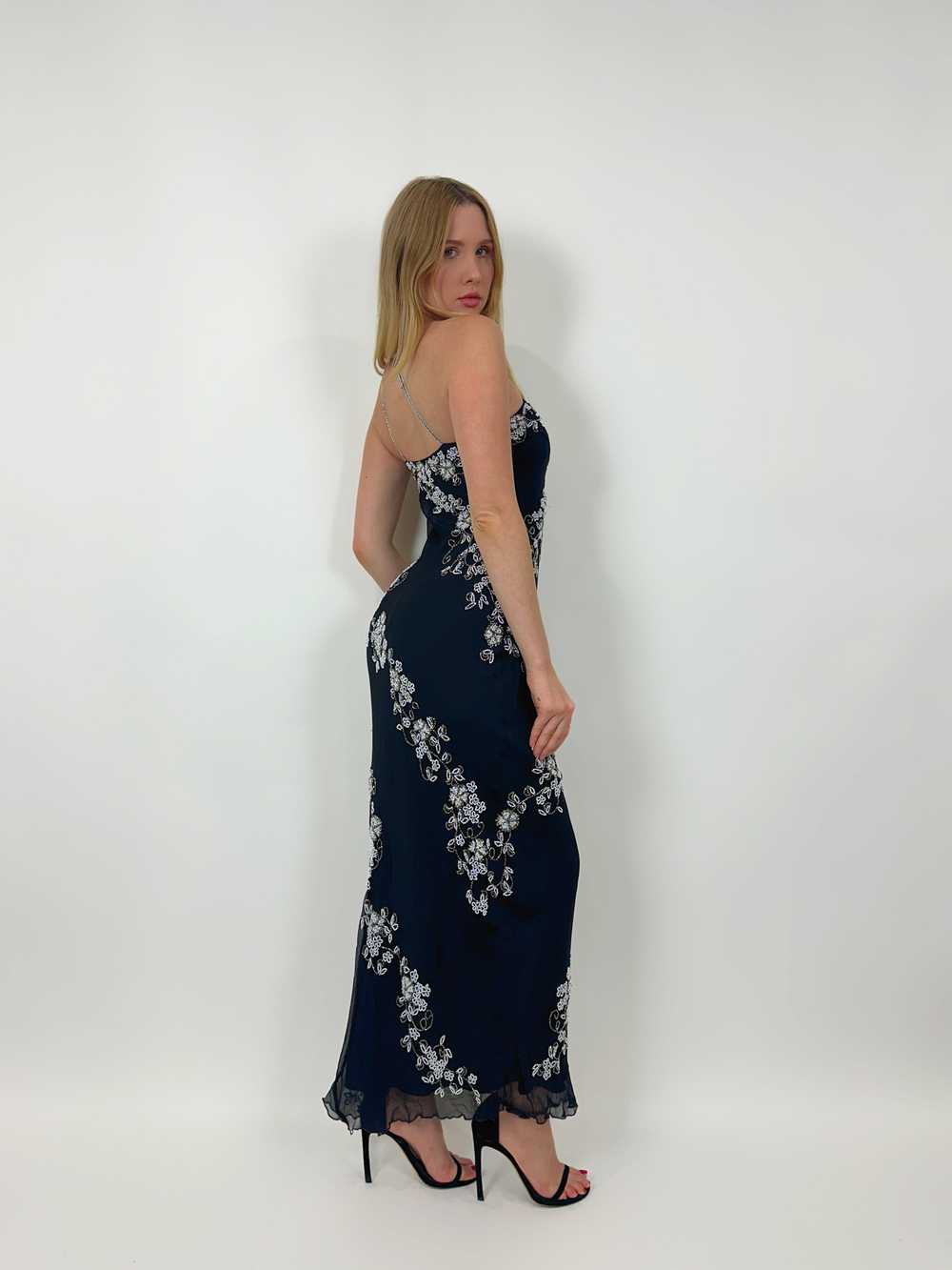 90s Silk Beaded Maxi Dress (XS) - image 7