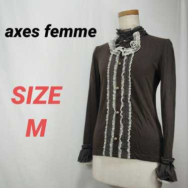 Axes Femme, long-sleeved cutsew, frilled collar, r