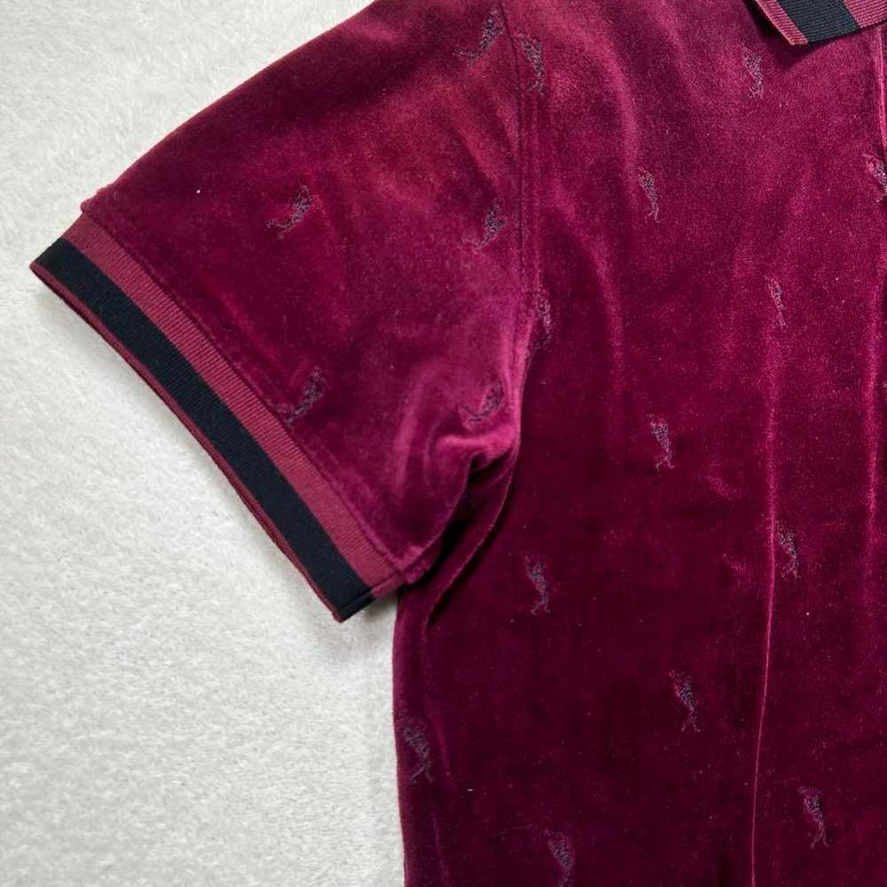 【MARK&LONA】Velour Polo Shirt Skull Logo Purple Wo… - image 9