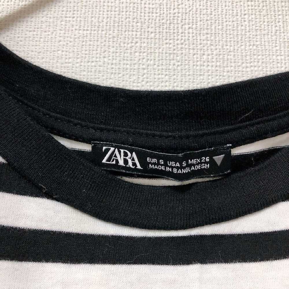 ZARA French Sleeve Cut Tee Border Casual S - image 6