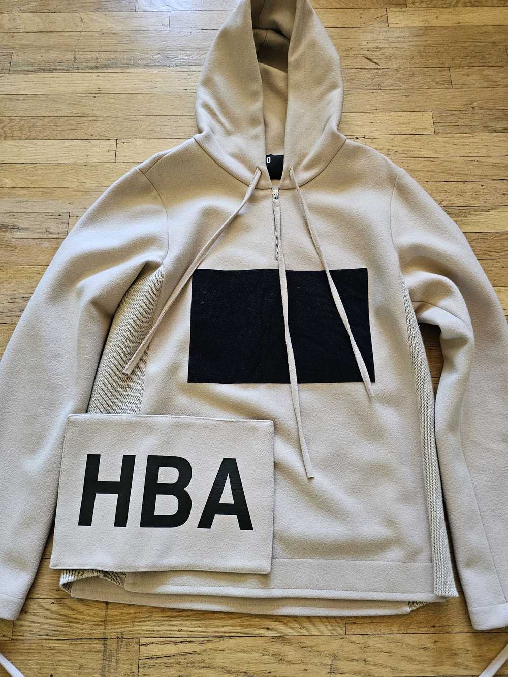 Hood By Air HBA velcro logo wool Hoodie - image 5