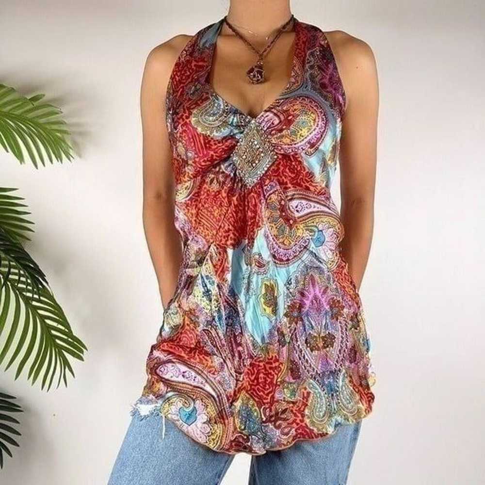 Vintage Y2K Silk Fairycore Indie Bohemian Hippie … - image 1