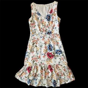 White House Black Market Sleeveless Floral Dress S