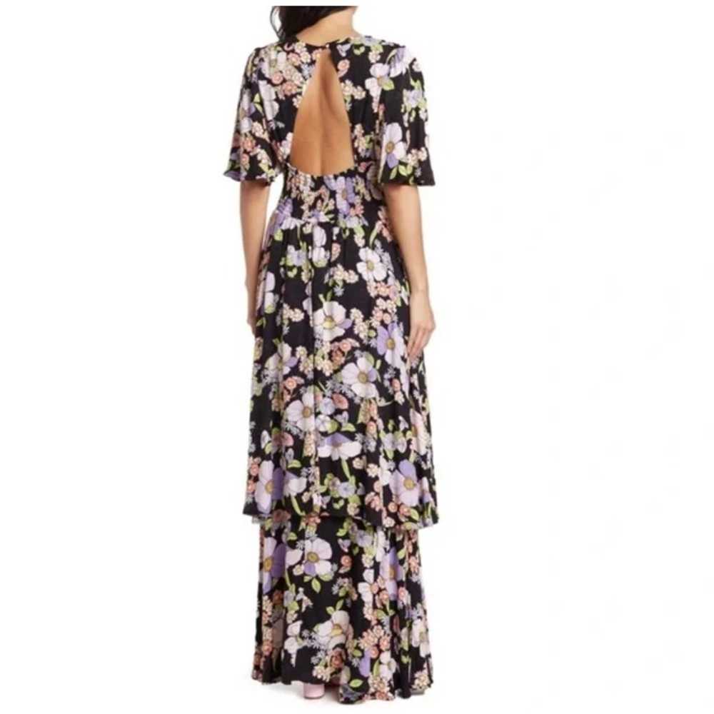 AFRM Floral Open Back Maxi Dress, Noir Summer Bou… - image 2