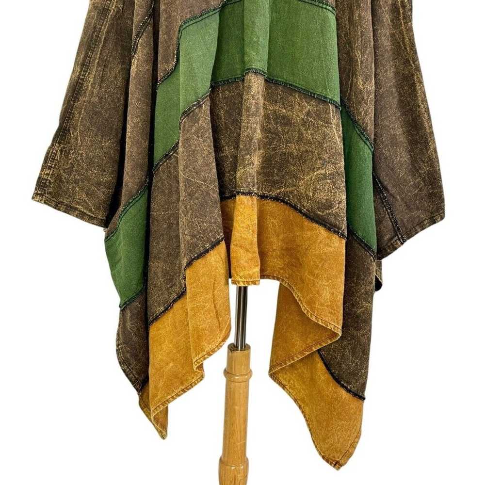 Vintage KATHMANDU IMPORTS Hooded Poncho Boho Hipp… - image 9