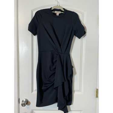 Rachel Parcell Little Black Dress Ruched Draped Co