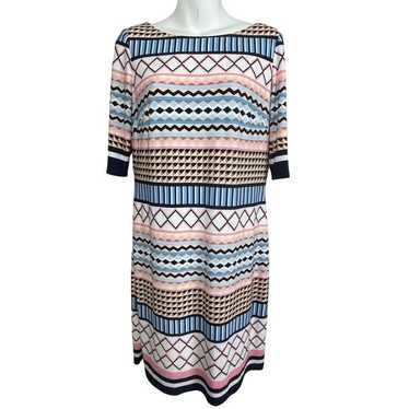 Eliza J Dress Geometric Print Women's Size 4 Multi