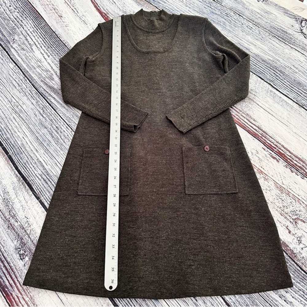 Nina Leonard Mockneck Wool Blend Charcoal Gray Sw… - image 7