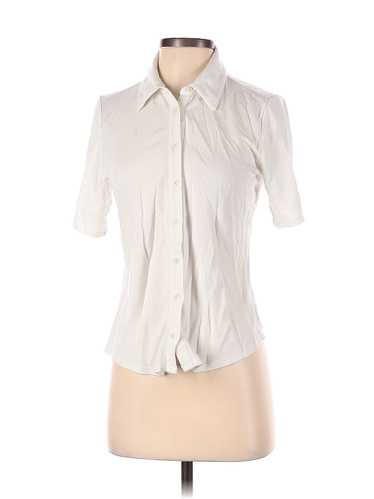 Banana Republic Women Ivory Short Sleeve Blouse S