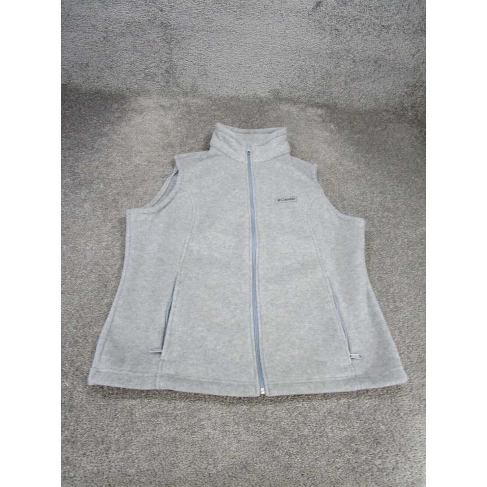 Vintage Columbia Vest Womens XL Gray Fleece Mock … - image 1