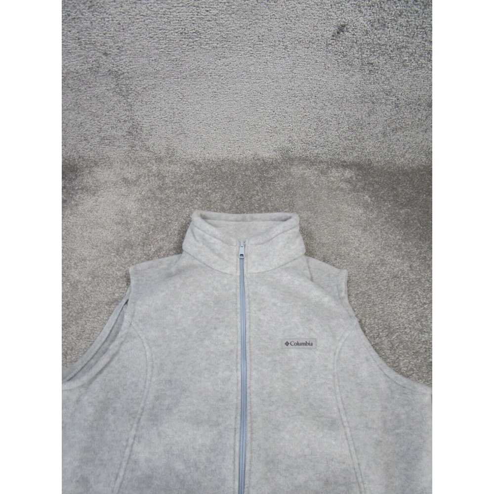 Vintage Columbia Vest Womens XL Gray Fleece Mock … - image 2