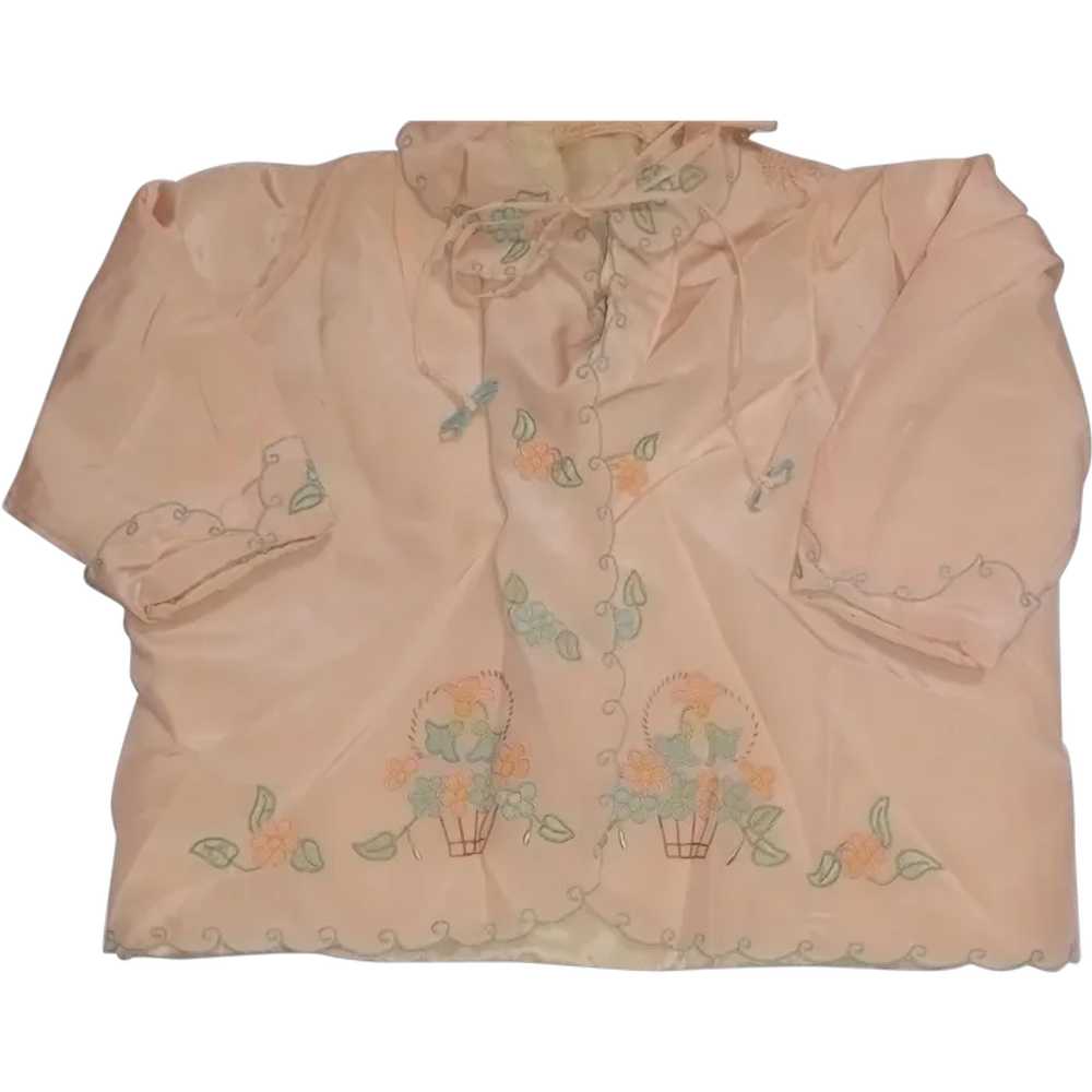 Vintage  Silk Child or Large Doll  or Teddie Top - image 1