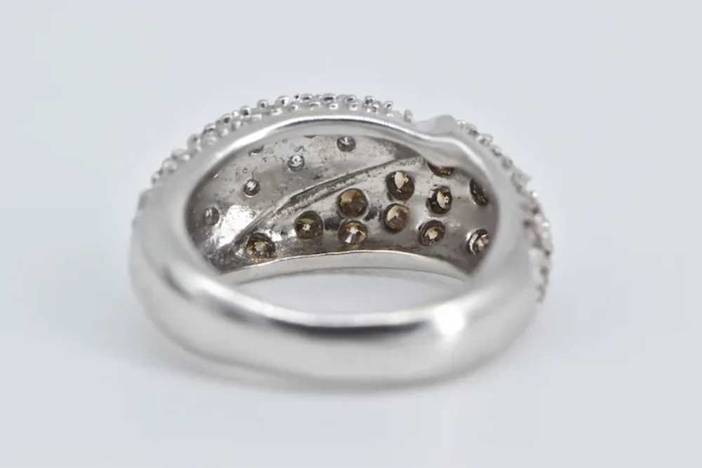 14K Pave Diamond Encrusted Statement Band Ring Si… - image 3