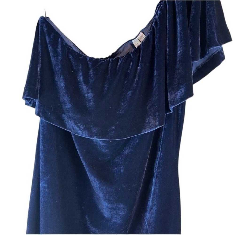 Kensie Women's Blue One Shoulder Velvet Mini Holi… - image 2