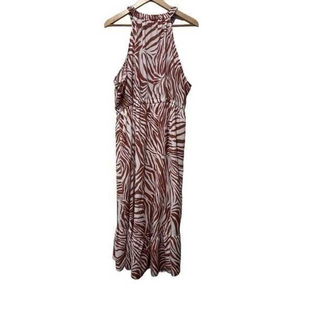 Nine West Burnt Sienna Orange zebra animal Print … - image 2