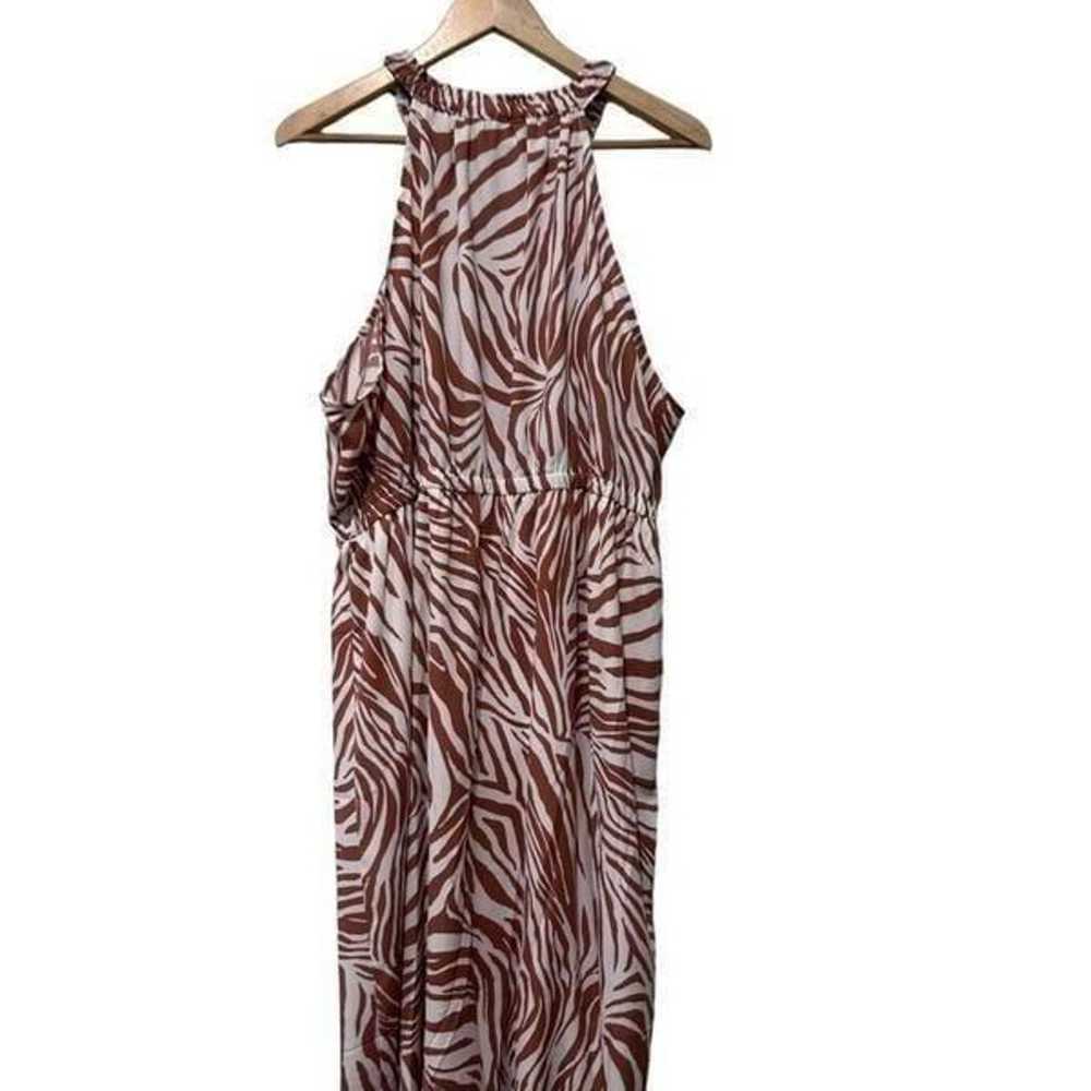 Nine West Burnt Sienna Orange zebra animal Print … - image 9