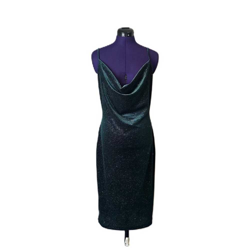 Lulus Dark Green Sparkle Dress - image 1