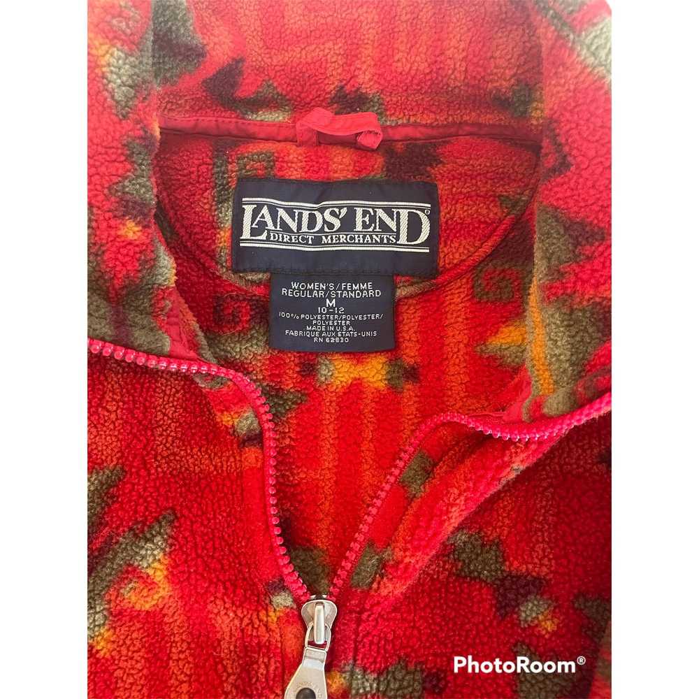 Lands End Vintage Landsend Polartec Fleece, Aztec… - image 3