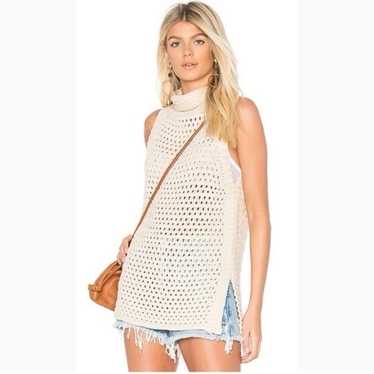 Free People Northern Lights Sleeveless Crochet Kn… - image 1