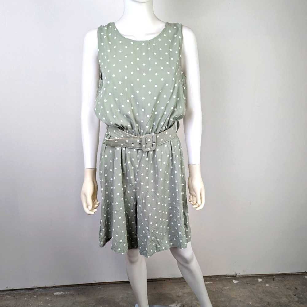 Vintage Fritzi 80's Polka Dot Romper M - image 1