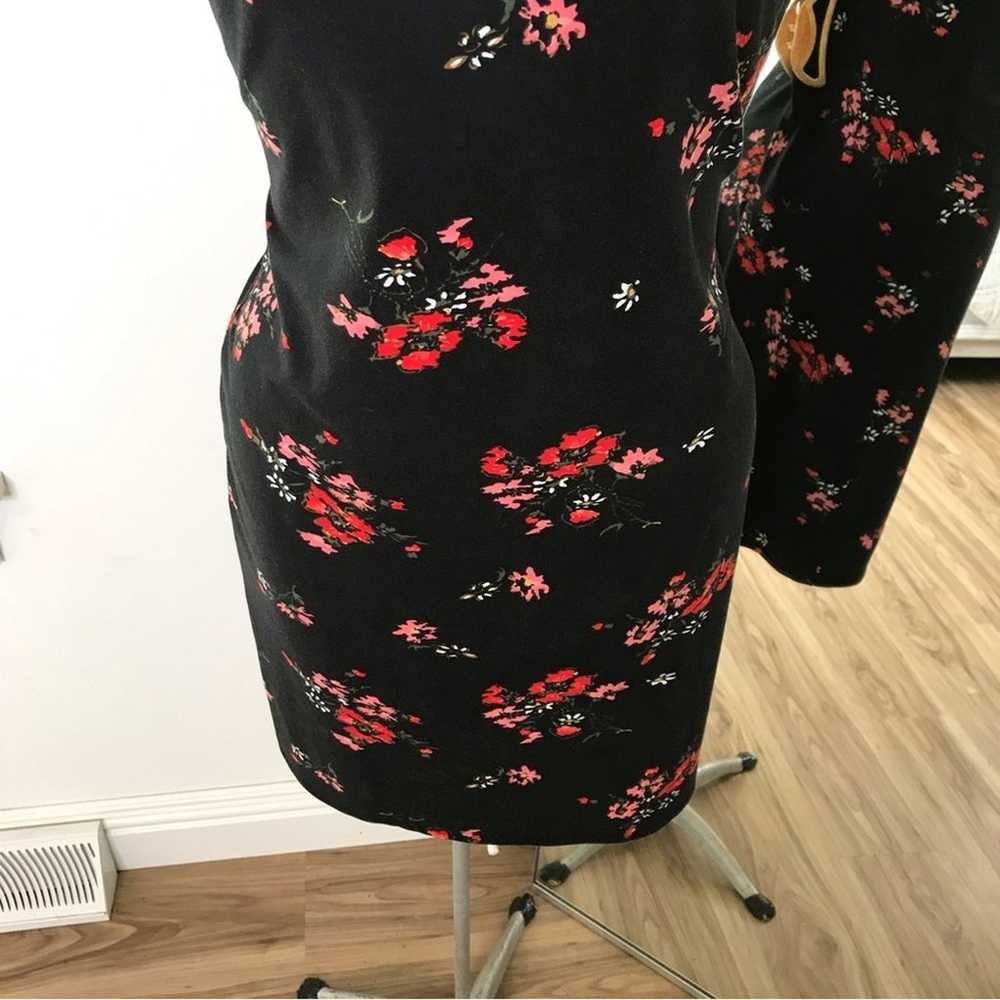 Rebecca Taylor black floral dress size large marg… - image 6