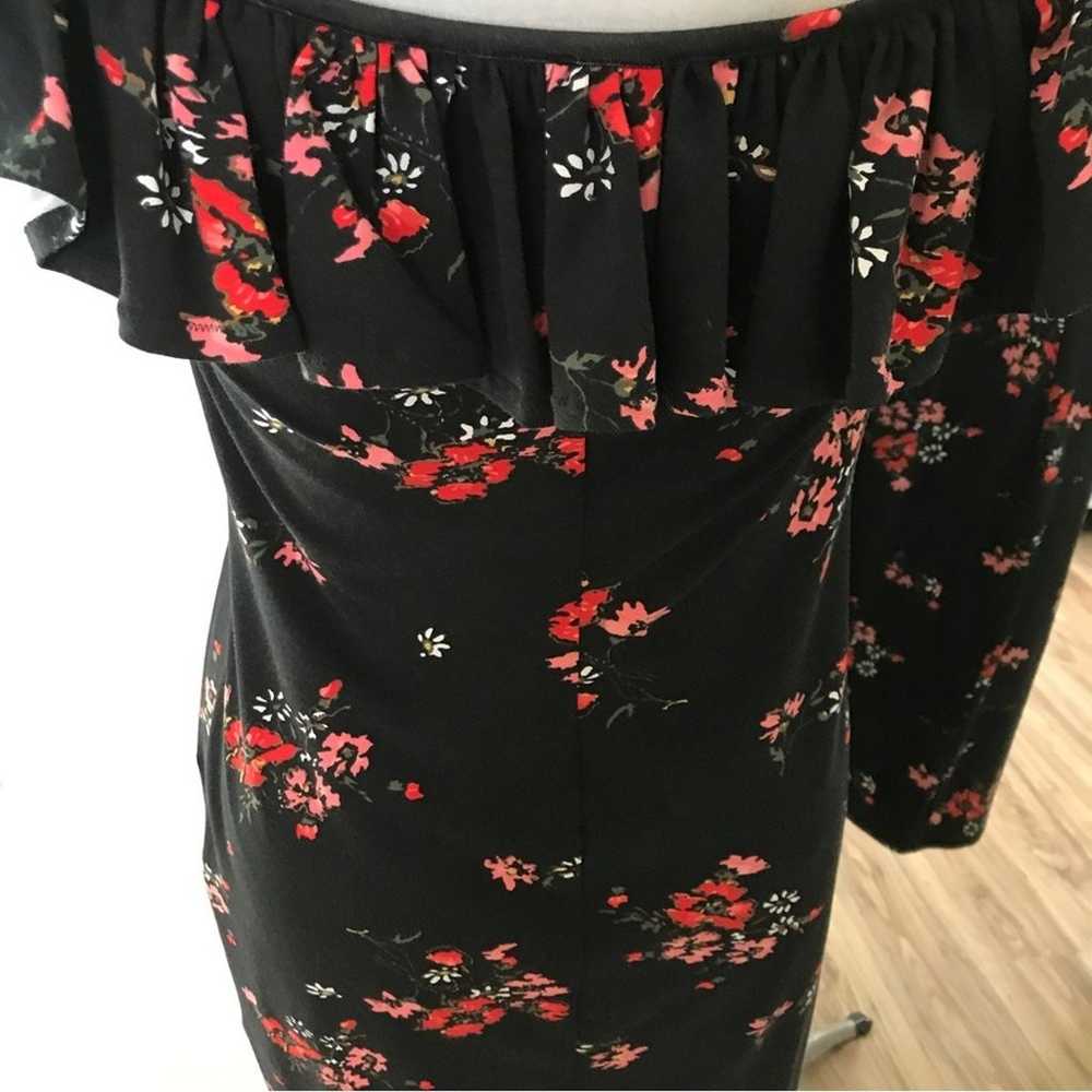 Rebecca Taylor black floral dress size large marg… - image 8