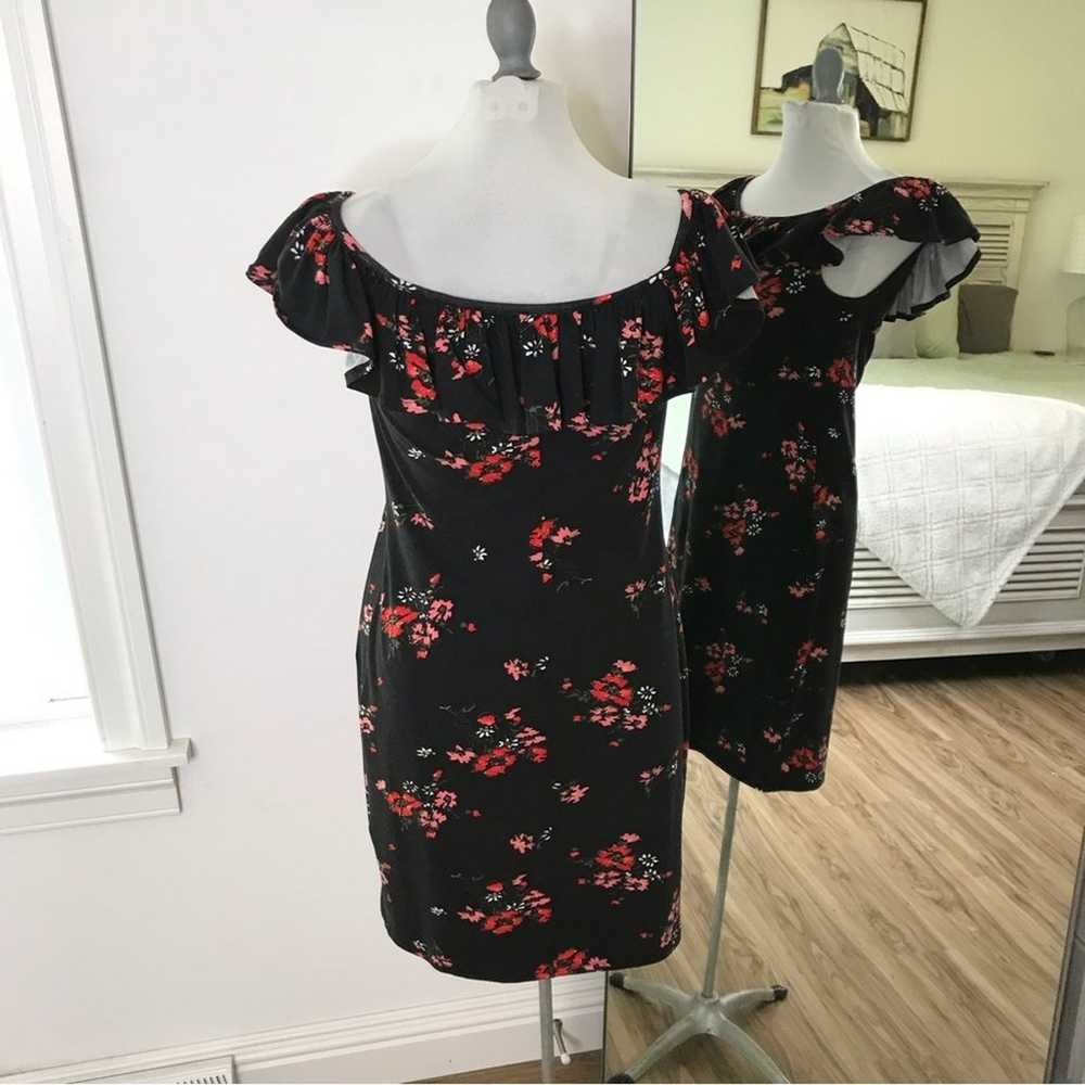 Rebecca Taylor black floral dress size large marg… - image 9