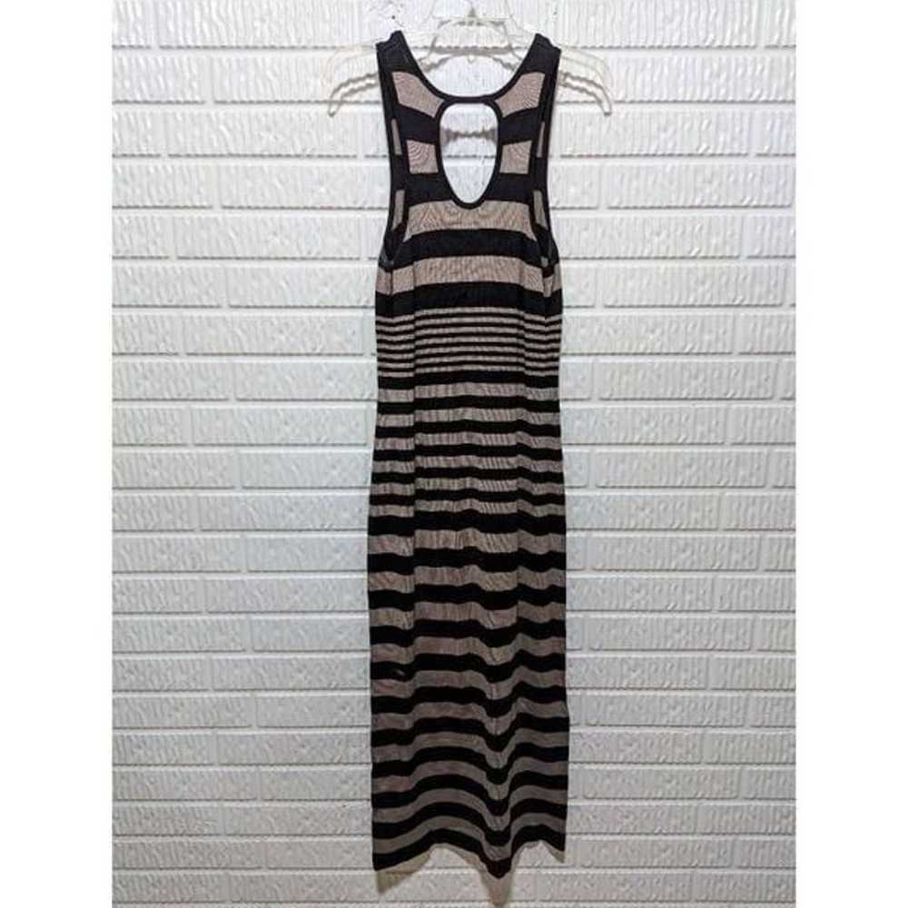 2B Bebe Women's Tan Black Striped Sleeveless Stre… - image 3