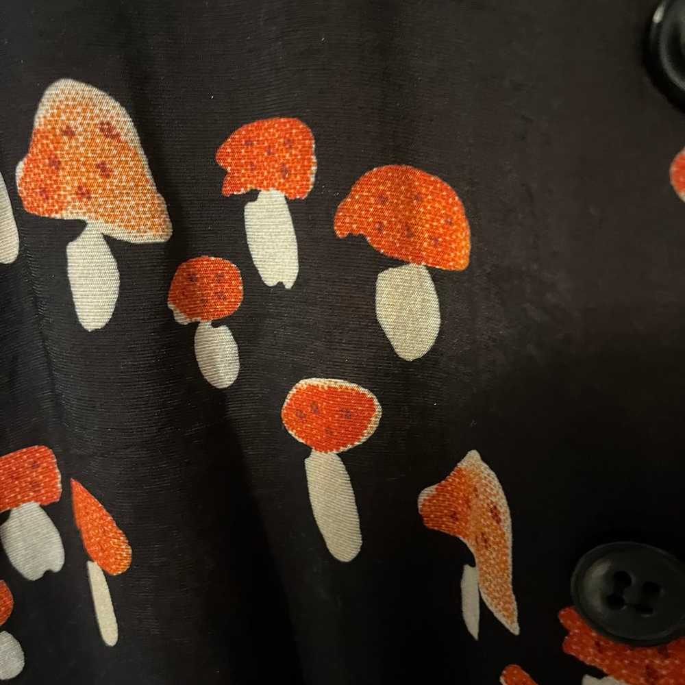 Adorable black dress with mushroom print - image 3