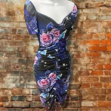 NEW Jaded London online Orbit Satin Dress Soleil Print SZ 10