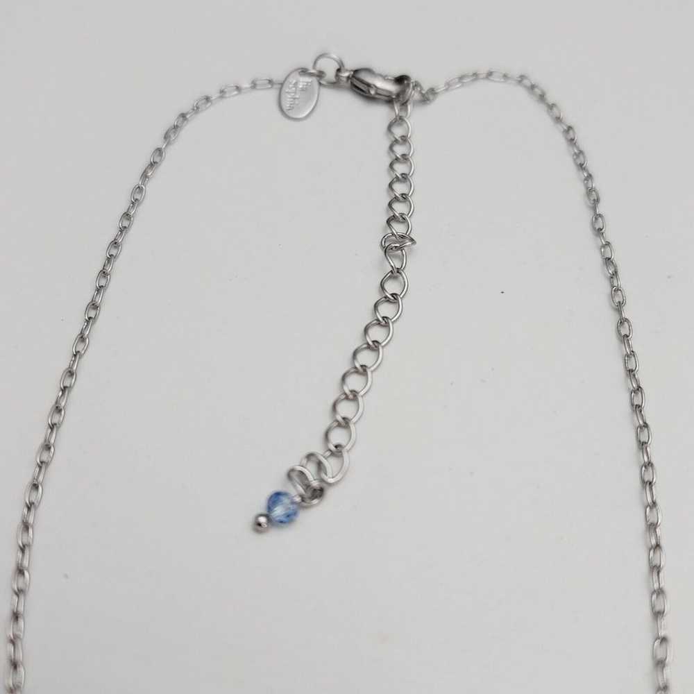 Lia Sophia Blue Crystal Pendant Necklace - image 6