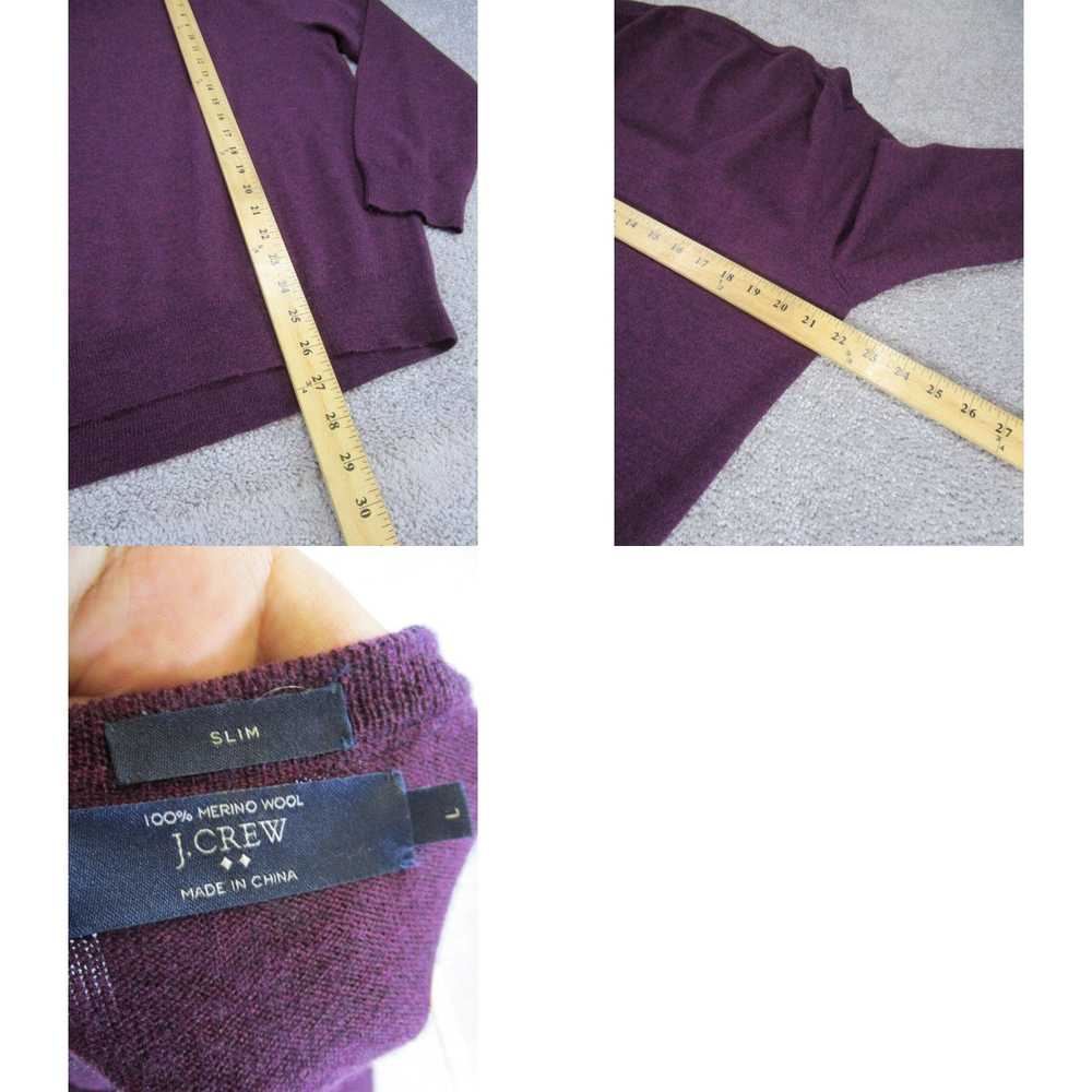 J.Crew J.Crew Sweater Mens Large Purple Merino Wo… - image 4