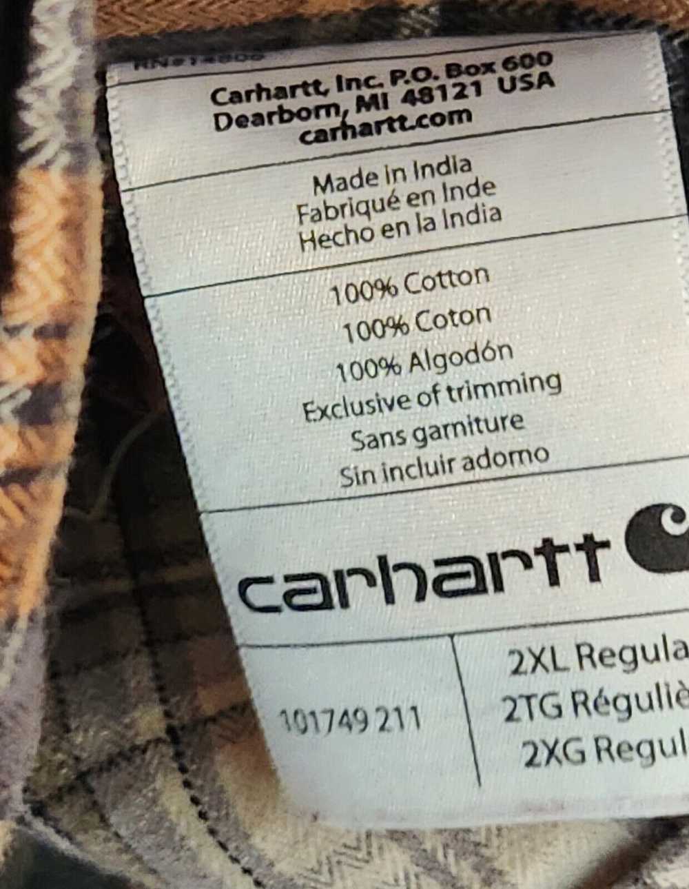 Carhartt Plaid Heavy-weight Flannel Shirt - image 5