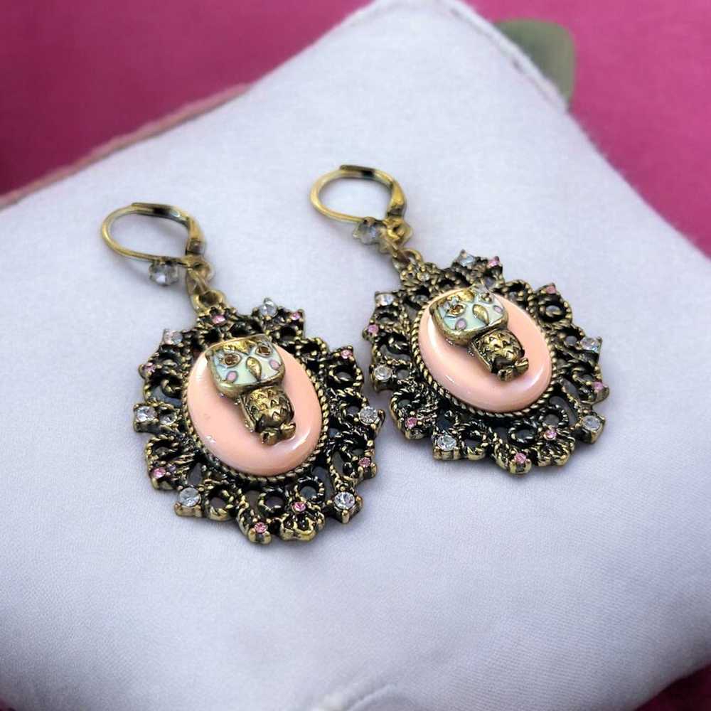 Beautiful Betsey Johnson Owl Earrings - image 2