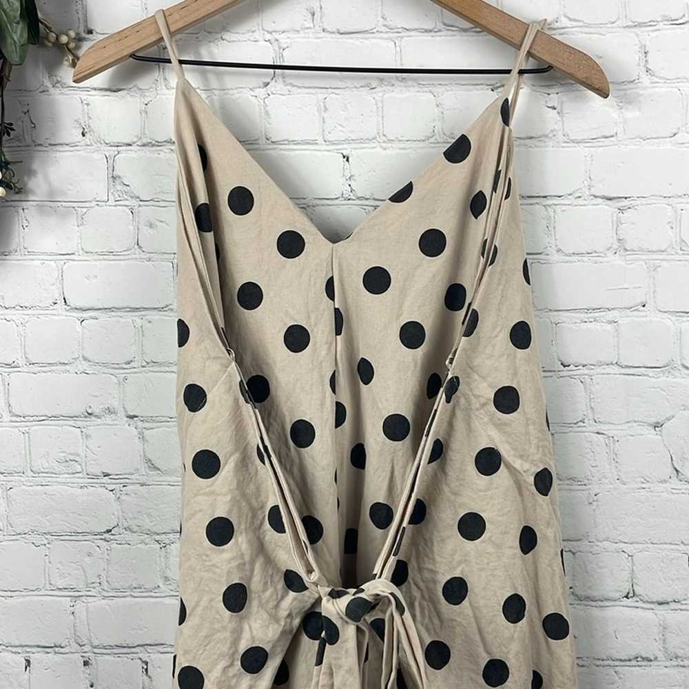 ZARA Polka Dot Wrap Sleeveless Midi Dress size la… - image 5