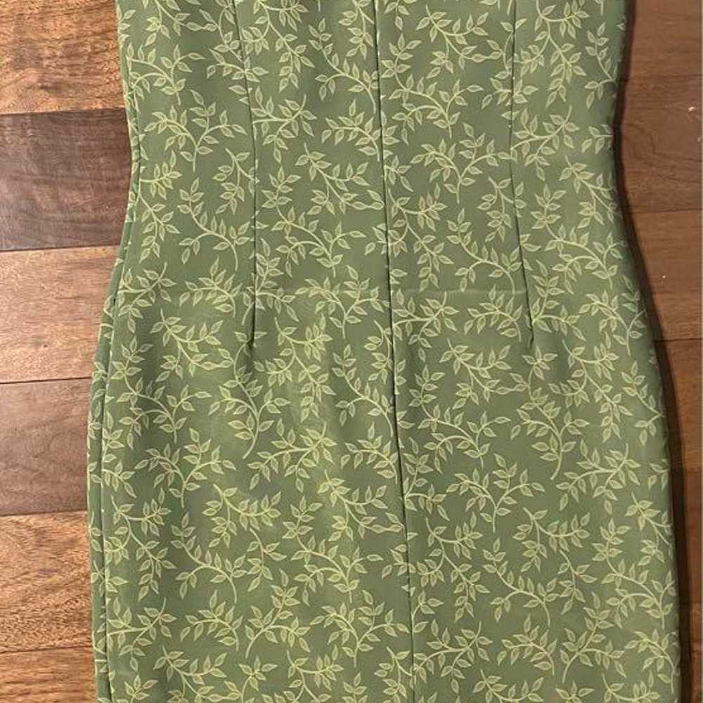 KEITH Floral Pattern Sleeveless Dress Green - image 2