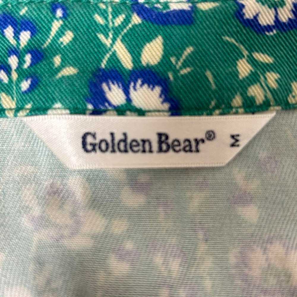 Golden Bear Floral Pattern Long One-piece Dress G… - image 12