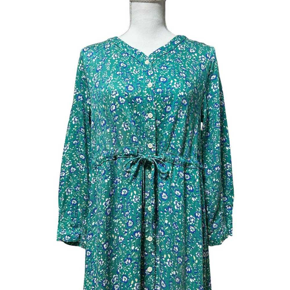 Golden Bear Floral Pattern Long One-piece Dress G… - image 3