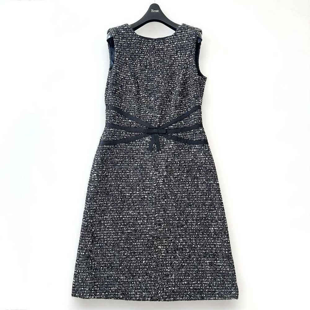 Escada Wool Tweed Long Dress Sleeveless Black siz… - image 1