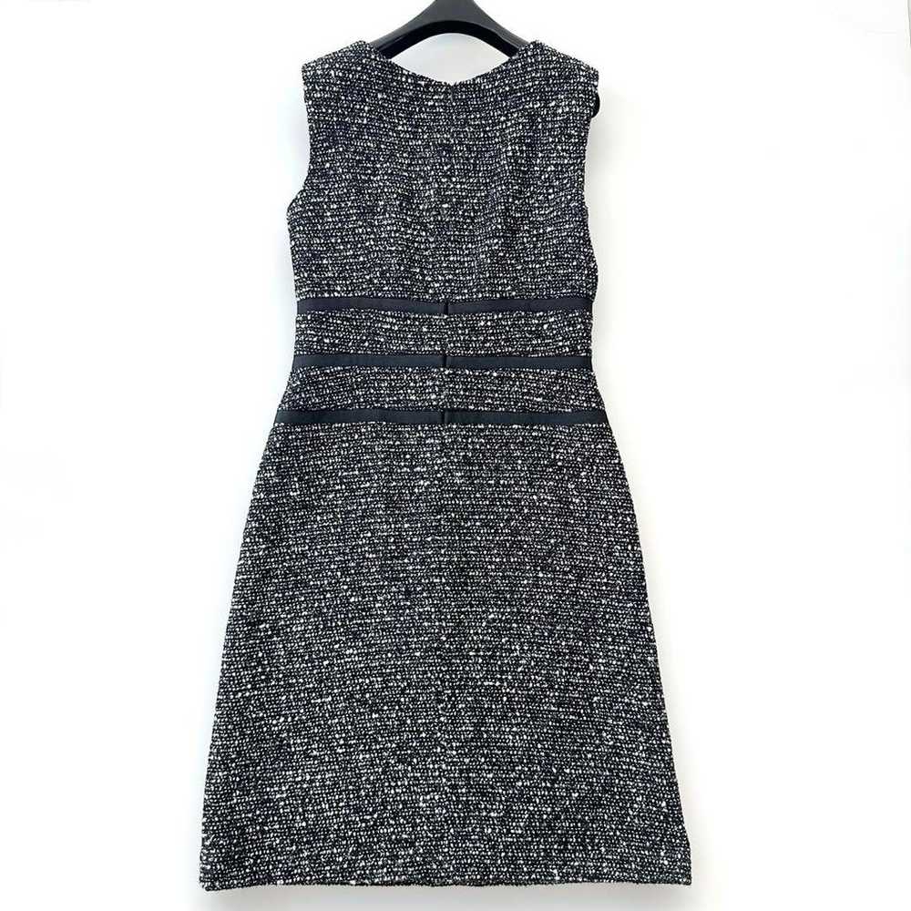 Escada Wool Tweed Long Dress Sleeveless Black siz… - image 6