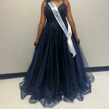 Navy blue ball gown