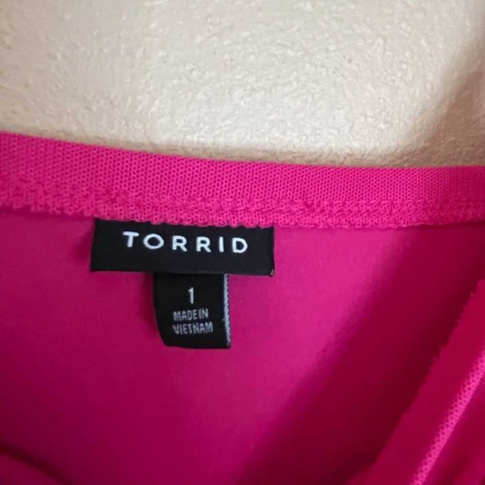 NWOT Torrid pink ruuched bodycon spaghetti strap … - image 4