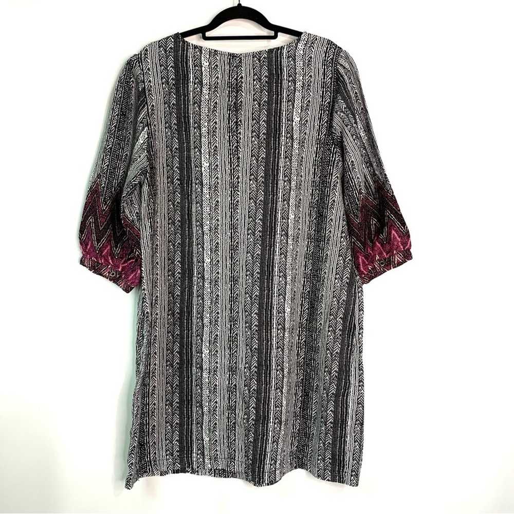 Garnet Hill Linen Market Shift Dress Size XL Blac… - image 8