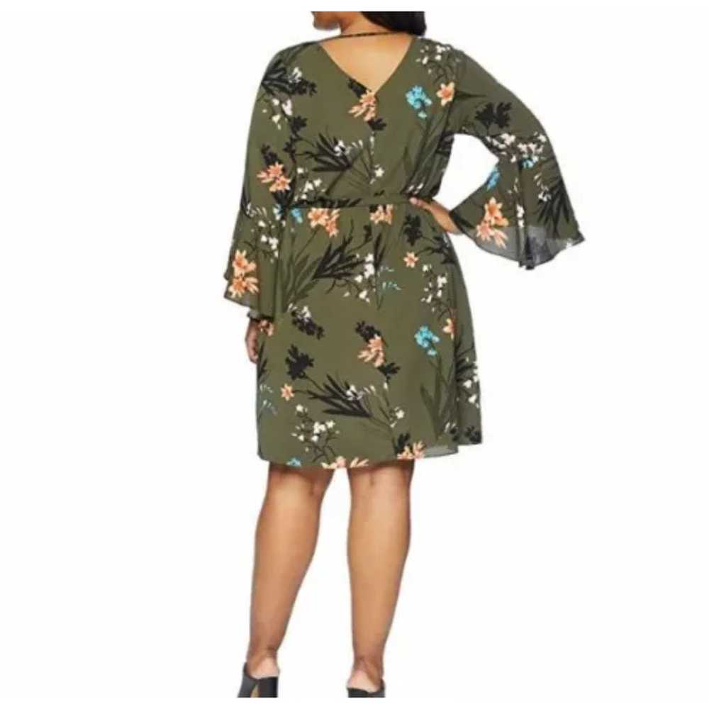 City Chic Womens Plus Green Jungle Floral 3/4 Bel… - image 2