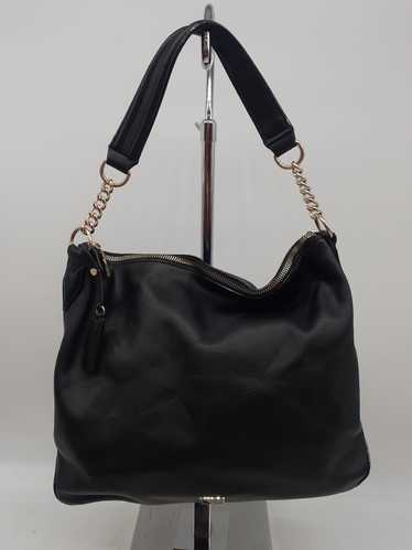 Victoria's Secret Black Pebbled Leather Hobo Handb