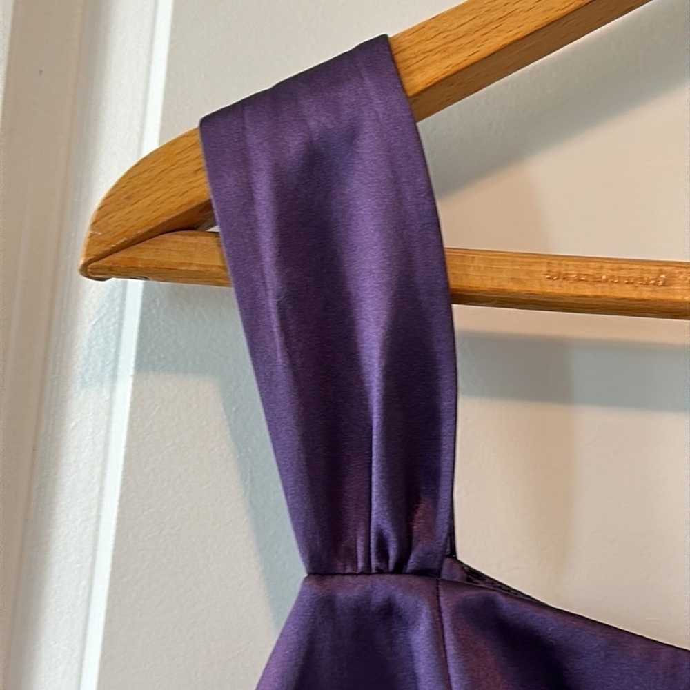 Adrianna Papell Occasions Purple Silk Sheath Cock… - image 4