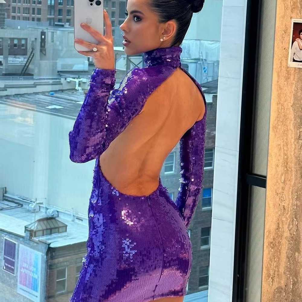 1 DAY SALE ONLY* Purple Cutout Sequin Dress - image 3