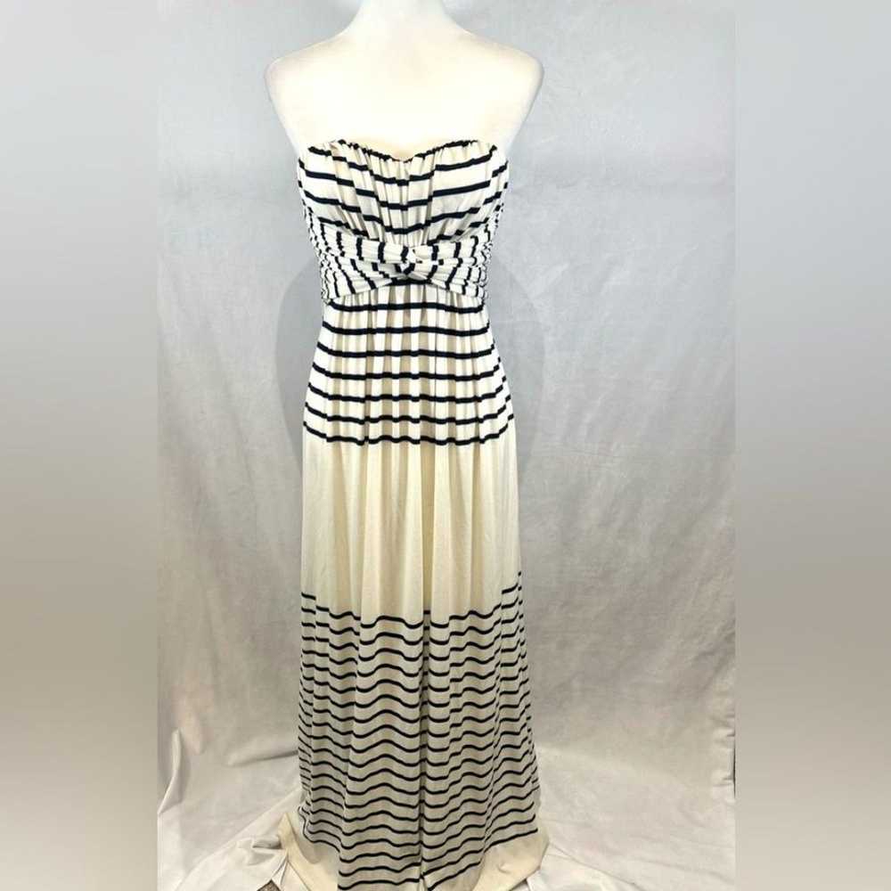 Jessica Simpson navy & white striped twist empire… - image 6