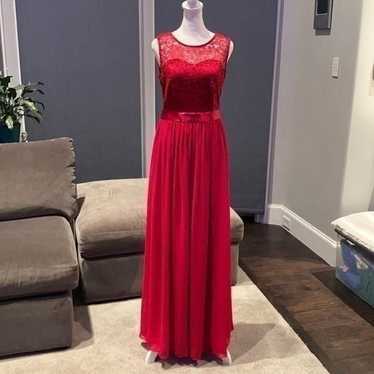 Women’s Red Chiffon Dress Small NWOT - image 1