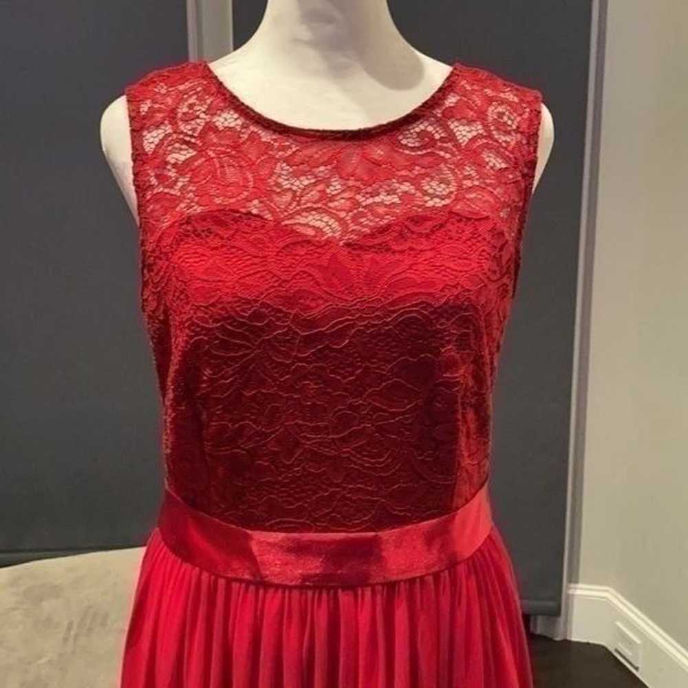 Women’s Red Chiffon Dress Small NWOT - image 2